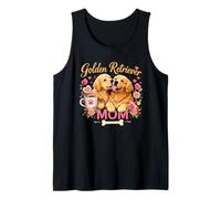 Retro Golden Retriever Mom Dog Lover Sunset Graphic Débardeur