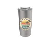 Rétro golfe du Mexique vintage grunge vieilli rustique Gobelet isotherme en acier inoxydable double paroi