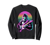 Rétro Gorille Guitariste Gorilles Guitare Sweatshirt