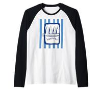 Retro Graphic Sardines Tinned Fish for Men and Women Manche Raglan