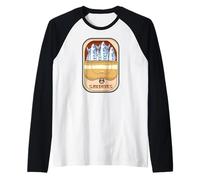 Retro Graphic Sardines Tinned Fish for Men and Women Manche Raglan