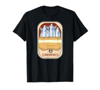 Retro Graphic Sardines Tinned Fish for Men and Women T-Shirt