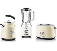 - Retro - Grille pain 2 fentes + Bouilloire 1,7 L - Blender - Blanc