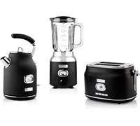 - Retro - Grille pain 2 fentes + Bouilloire 1,7 L - Blender - Noir