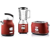 - Retro - Grille pain 2 fentes + Bouilloire 1,7 L - Blender - Rouge