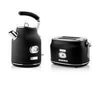 - Retro - Grille pain 2 fentes + Bouilloire - Noir