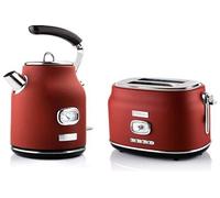 - Retro - Grille pain 2 fentes + Bouilloire - Rouge
