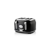 - Retro - Grille pain 4 fentes - Avec grille chauffante - Noir