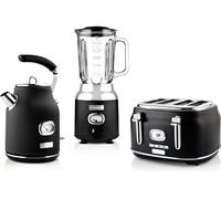 - Retro - Grille pain 4 fentes + Bouilloire 1,7 L - Blender - Noir