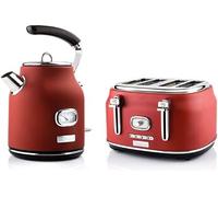 - Retro - Grille pain 4 fentes + Bouilloire - Rouge