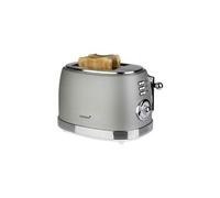 Retro Grille-pain fonction toast, avec grille spéciale viennoisieries gris