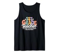 Retro Groovy 1ère année Enseignant Primaire école Primaire Débardeur