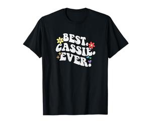 Retro Groovy Best Cassie Ever First Name Fête des Mères Fille T-Shirt