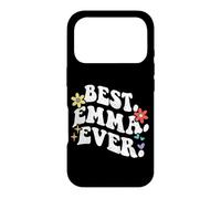 Retro Groovy Best Emma Ever First Name Fête des Mères Fille Coque pour iPhone 17 Pro