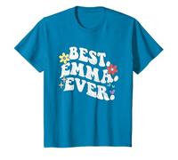 Retro Groovy Best EMMA Ever First Name Fête des Mères Fille T-Shirt