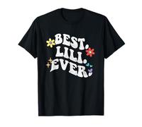 Retro Groovy Best Lili Ever Prénom Fête des Mères Fille T-Shirt