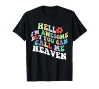 Retro Groovy Bonjour, je suis génial mais tu peux m'appeler le paradis T-Shirt