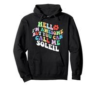 Retro Groovy Bonjour, je suis génial mais tu peux m'appeler Soleil Sweat à Capuche
