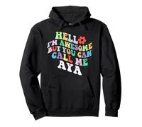 Retro Groovy Bonjour, je suis géniale mais tu peux m'appeler Aya Sweat à Capuche