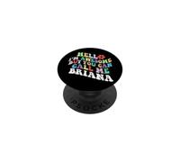 Retro Groovy Bonjour, Je suis géniale mais tu Peux m'appeler Briana PopSockets PopGrip Adhésif