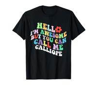 Retro Groovy Bonjour, je suis géniale mais tu peux m'appeler Calliope T-Shirt