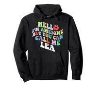 Retro Groovy Bonjour, je suis géniale mais tu peux m'appeler Lea Sweat à Capuche
