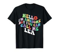 Retro Groovy Bonjour, je suis géniale mais tu peux m'appeler Lea T-Shirt