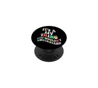 Retro Groovy : C'est Quelque Chose de Vivant Que Vous ne comprendriez Pas PopSockets PopGrip Adhésif