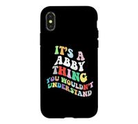 Retro Groovy : C'est Une Histoire d'Abby Que Vous ne comprendriez Pas Coque pour iPhone X/XS