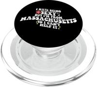 Retro Groovy déteste être Sexy mais Je Viens du Massachusetts Girl PopSockets PopGrip pour MagSafe