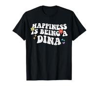 Retro Groovy Happiness est Un Dina T-Shirt