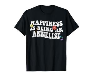 Retro Groovy Happiness est Une Annelise T-Shirt Graphique avec Valeur