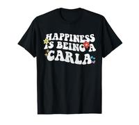 Retro Groovy Happiness est Une Carla T-Shirt Graphique avec Valeur