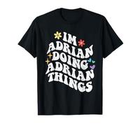 Retro Groovy I'm Adrian Doing Adrian Things Funny Mother's T-Shirt