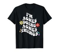 Rétro Groovy Im Agnes Doing Agnes Things Funny Fête des Mères T-Shirt Graphique avec Valeur