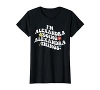 Retro Groovy Im Alexandra Fait des Choses drôles à Alexandra T-Shirt Graphique avec Valeur