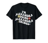 Retro Groovy Im Alexandra Fait des Choses drôles à Alexandra T-Shirt Graphique avec Valeur