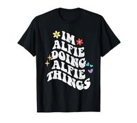 Rétro Groovy Im Alfie Doing Alfie Things Funny Fête des Mères T-Shirt