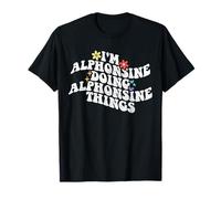 Retro Groovy I'm Alphonsine Doing Alphonsine Things Funny T-Shirt