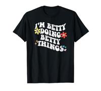 Retro Groovy Im Betty Doing Betty Things Funny Mother's Day T-Shirt Graphique avec Valeur