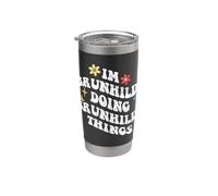 Retro Groovy Im Brunhilde fait des choses drôles à Brunhilde Gobelet isotherme en acier inoxydable double paroi