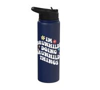 Retro Groovy Im Brunhilde fait des choses drôles à Brunhilde Stainless Steel Insulated Water Bottle