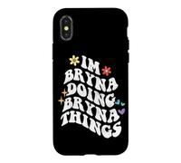 Retro Groovy Im Bryna Doing Bryna Things Funny pour la fête des mères Coque pour iPhone X/XS