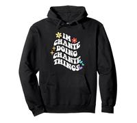 Retro Groovy Im Chante Doing Chante Things Funny Mother's Sweat à Capuche