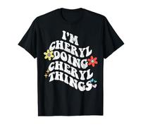 Retro Groovy Im Cheryl Doing Cheryl Things Funny Mother's T-Shirt Graphique avec Valeur