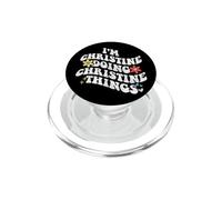 Rétro Groovy Im Christine Doing Christine Things Funny PopSockets PopGrip pour MagSafe