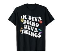Retro Groovy Im Deva Doing Deva Things Funny Fete des Mères T-Shirt Graphique avec Valeur