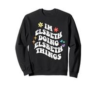 Retro Groovy Im Elsbeth Doing Elsbeth Things Funny Mother's Sweatshirt
