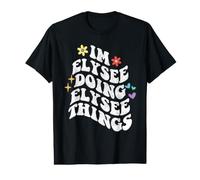 Retro Groovy Im Elysee Doing Elysee Things Funny Mother's T-Shirt Graphique avec Valeur