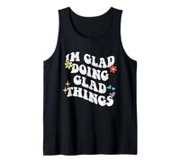 Retro Groovy I'm Glad Doing Glad Things Funny Fete des Mères Débardeur